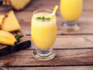 Milkshake à l’ananas et à la banane