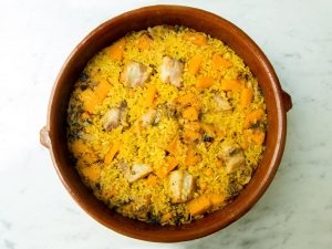 Riz safrané aux légumes