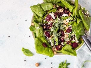 Salade de jeunes pousses d’épinards