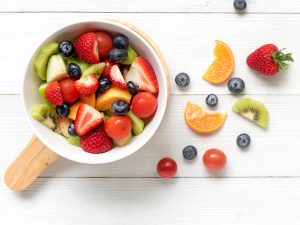 Salade melon, cerises et pommes