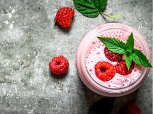 Smoothie aux framboises