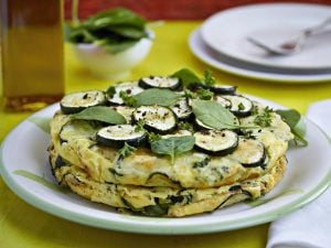 Tortilla revisitée aux courgettes et pommes de terre