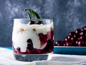 Verrines aux cerises et crème mascarpone