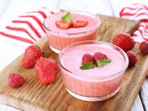 Verrines aux framboises