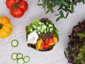 Buddha bowl complet aux lentilles du Puy