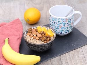 Porridge à la banane et aux suprêmes d’orange