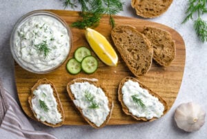 Tzatziki citronné à la menthe