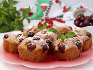 Muffins aux cerises
