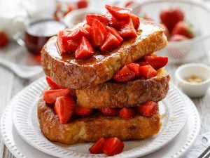 Pain perdu aux fraises