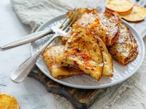 Crêpes mille trous à l’orange