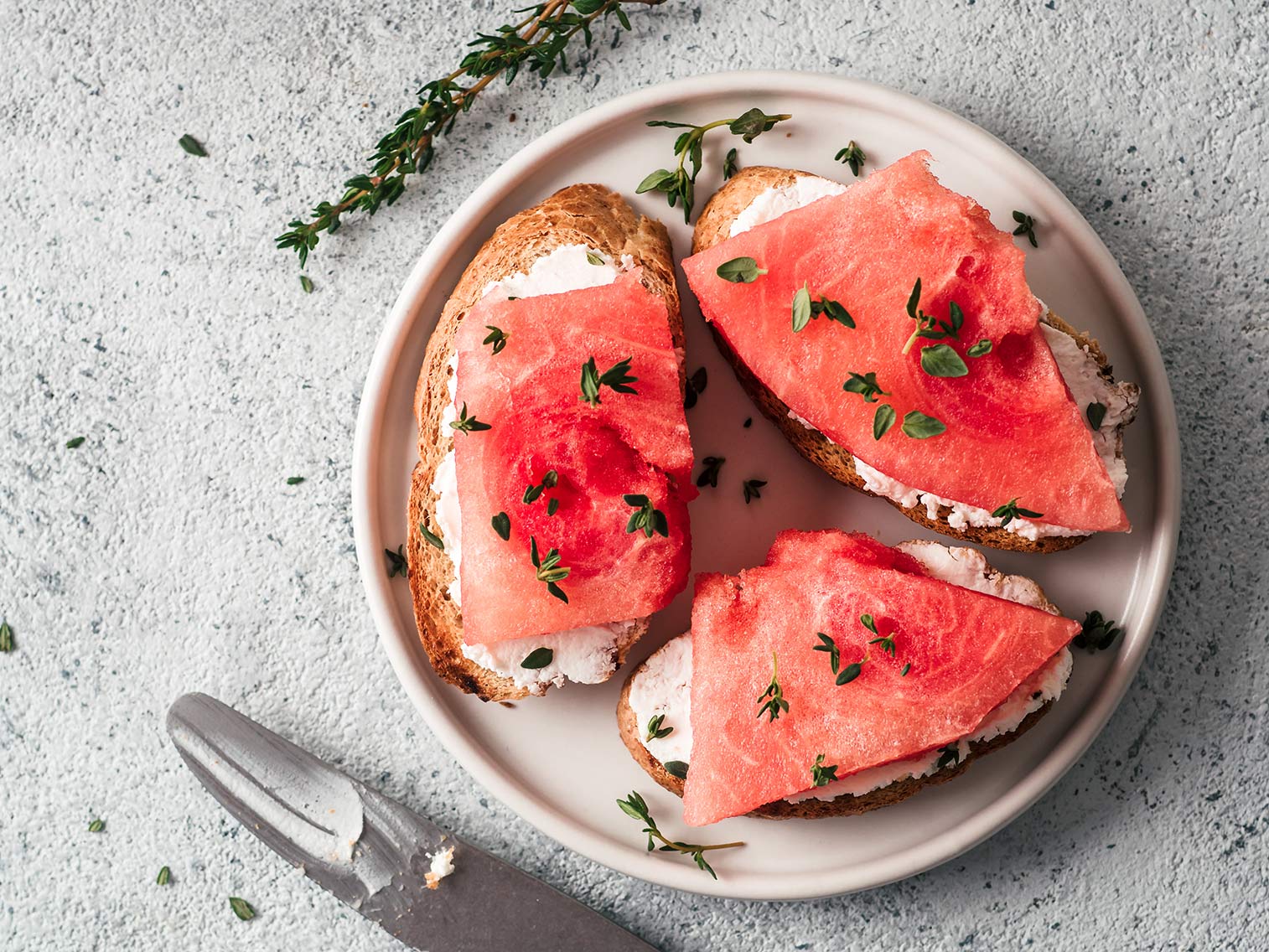Tartines de pastèque