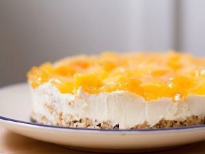 Cheesecake aux pêches