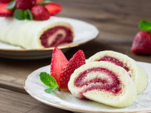 Roulé aux fraises