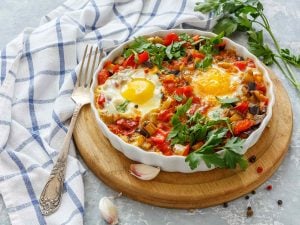 Shakshuka aux aubergines