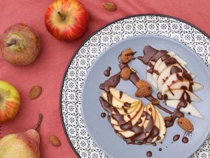 Pommes et poires au chocolat