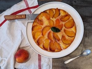 Moelleux aux nectarines façon tatin