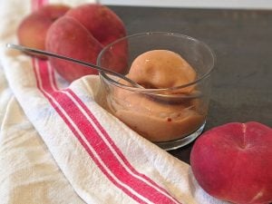 Sorbet aux nectarines plates