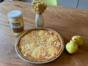 Tarte bourdalou aux poires en sirop