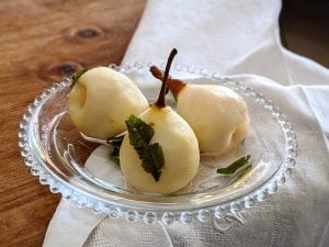 Poires au sirop à la vanille