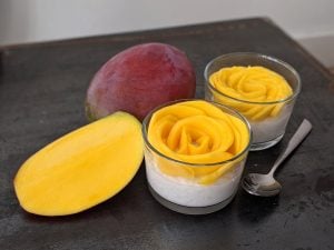 Crémeux tapioca-coco à la mangue