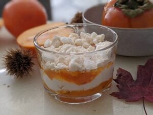 Dessert meringué au kaki