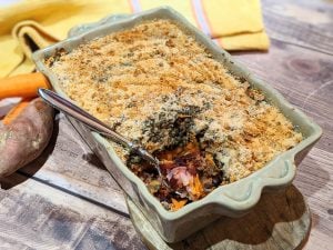 Hachis de légumes et lentilles vertes