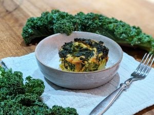 Cake au chou kale et au chèvre