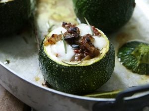 Courgettes rondes farcies végétariennes