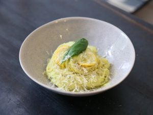 Capellini à la crème de courgette