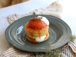 Abricots rôtis minute sur palet breton