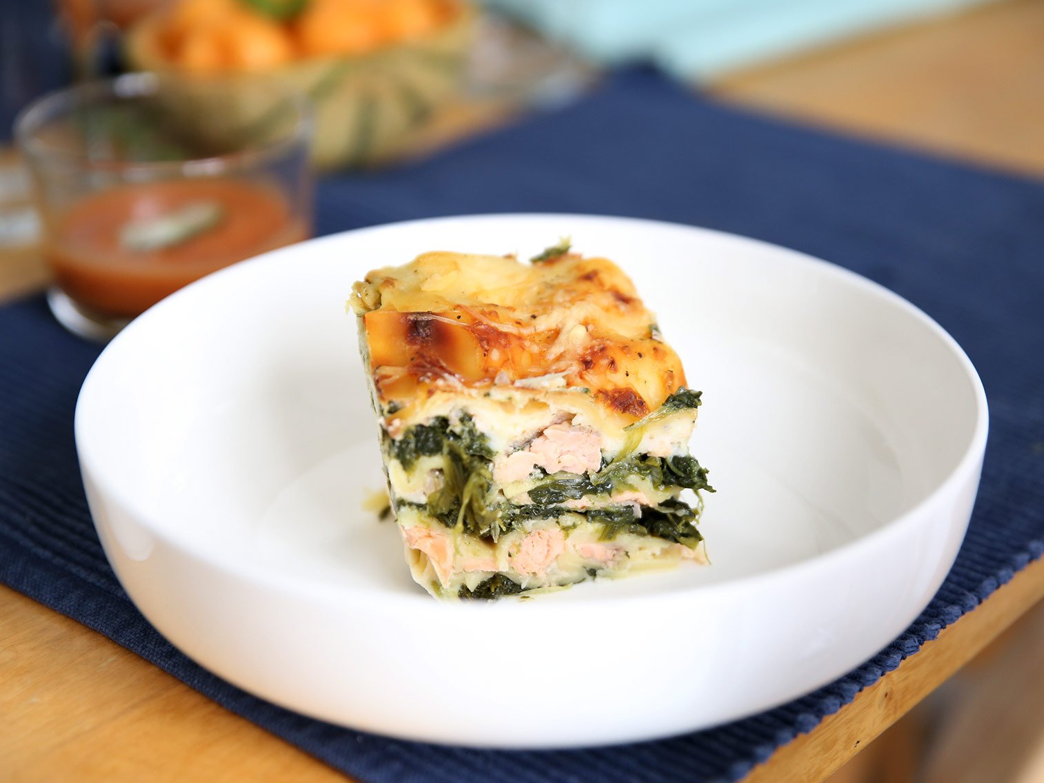 Lasagnes au saumon et aux épinards