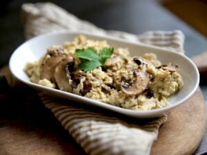 Brouillade aux champignons de Paris
