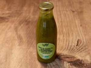 Soupe de courgette au zeste de citron