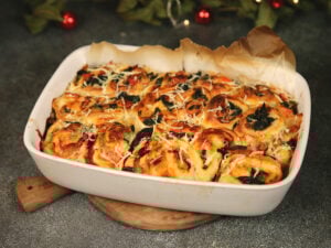 Pizza rolls aux épinards, ricotta et mozzarella