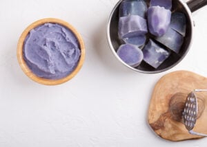 L’écrasé de pommes de terre bleues